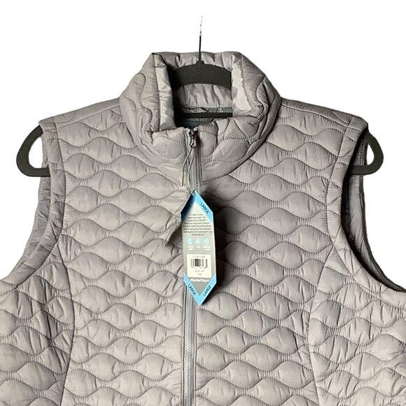 FREE COUNTRY Quilted Vest Women Size Large Silver Chip Gray Style #51-L0629S NWT - Picture 3 of 15